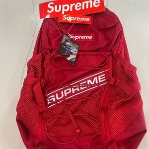 Brand new with tags Supreme back pack. Comes with two stickers. Smoke free home!